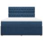Preview: Boxspringbett mit Matratze Blau 180x200 cm Stoff