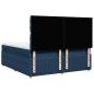 Preview: Boxspringbett mit Matratze Blau 180x200 cm Stoff