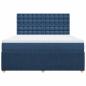 Preview: Boxspringbett mit Matratze Blau 180x200 cm Stoff