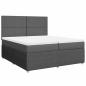 Preview: Boxspringbett mit Matratze Dunkelgrau 200x200 cm Stoff