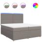 Preview: Boxspringbett mit Matratze Taupe 200x200 cm Stoff