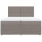 Preview: Boxspringbett mit Matratze Taupe 200x200 cm Stoff