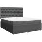 Preview: Boxspringbett mit Matratze Dunkelgrau 180x200 cm Stoff