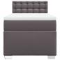Preview: Boxspringbett mit Matratze Grau 80x200 cm Kunstleder
