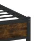 Preview: Metallbett ohne Matratze Räuchereiche 200x200 cm