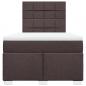Preview: Boxspringbett mit Matratze Dunkelbraun 120x200 cm Stoff