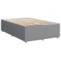 Preview: ARDEBO.de - Boxspringbett mit Matratze Hellgrau 120x200 cm Stoff