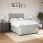 Preview: Boxspringbett mit Matratze Hellgrau 160x200 cm Samt