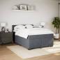 Preview: Boxspringbett mit Matratze Dunkelgrau 160x200 cm Samt