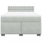 Preview: Boxspringbett mit Matratze Hellgrau 140x200 cm Samt