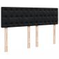 Preview: Boxspringbett mit Matratze Schwarz 160x200 cm Samt