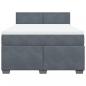 Preview: Boxspringbett mit Matratze Dunkelgrau 160x200 cm Samt
