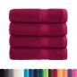 Preview: Premium-Duschtücher SOLUND 4 Stk. Bordeaux 70x140 cm 600 g/m²