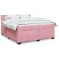 Preview: ARDEBO.de - Boxspringbett mit Matratze Rosa 180x200 cm Samt