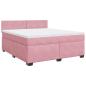 Preview: Boxspringbett mit Matratze Rosa 180x200 cm Samt