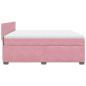 Preview: Boxspringbett mit Matratze Rosa 180x200 cm Samt