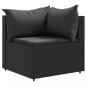 Preview: ARDEBO.de - 10-tlg. Garten-Sofagarnitur mit Kissen Schwarz Poly Rattan