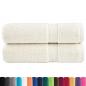 Preview: Premium-Handtücher SOLUND 2 Stk. Cremeweiß 50x100 cm 600 g/m²