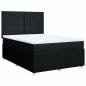 Preview: ARDEBO.de - Boxspringbett mit Matratze Schwarz 140x200 cm Stoff