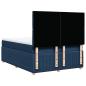 Preview: Boxspringbett mit Matratze Blau 160x200 cm Stoff