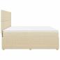 Preview: Boxspringbett mit Matratze Creme 180x200 cm Stoff