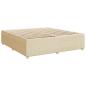 Preview: Boxspringbett mit Matratze Creme 180x200 cm Stoff