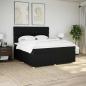 Preview: Boxspringbett mit Matratze Schwarz 180x200 cm Stoff