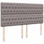 Preview: Boxspringbett mit Matratze Taupe 180x200 cm Stoff