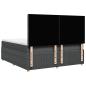 Preview: Boxspringbett mit Matratze Dunkelgrau 180x200 cm Stoff