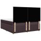 Preview: Boxspringbett mit Matratze Dunkelbraun 200x200 cm Stoff