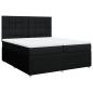 Preview: Boxspringbett mit Matratze Schwarz 200x200 cm Stoff