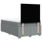 Preview: ARDEBO.de - Boxspringbett mit Matratze Hellgrau 120x200 cm Stoff