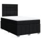 Preview: Boxspringbett mit Matratze Schwarz 120x200 cm Stoff