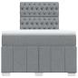 Preview: Boxspringbett mit Matratze Hellgrau 120x200 cm Stoff