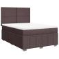 Preview: Boxspringbett mit Matratze Dunkelbraun 160x200 cm Stoff