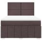 Preview: Boxspringbett mit Matratze Dunkelbraun 160x200 cm Stoff