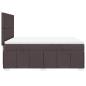 Preview: Boxspringbett mit Matratze Dunkelbraun 160x200 cm Stoff