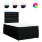 Preview: Boxspringbett mit Matratze Schwarz 120x200 cm Stoff