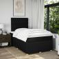 Preview: Boxspringbett mit Matratze Schwarz 120x200 cm Stoff