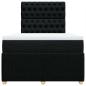 Preview: Boxspringbett mit Matratze Schwarz 120x200 cm Stoff