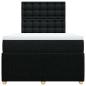 Preview: ARDEBO.de - Boxspringbett mit Matratze Schwarz 120x200 cm Stoff