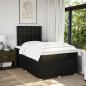 Preview: Boxspringbett mit Matratze Schwarz 120x200 cm Stoff