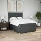 Preview: Boxspringbett mit Matratze Dunkelgrau 140x190 cm Stoff