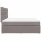 Preview: ARDEBO.de - Boxspringbett mit Matratze Taupe 200x200 cm Stoff