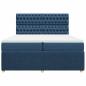 Preview: Boxspringbett mit Matratze Blau 200x200 cm Stoff