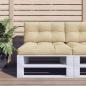 Preview: ARDEBO.de - Palettenkissen 2-tlg. Beige Stoff
