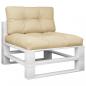 Preview: Palettenkissen 2-tlg. Beige Stoff