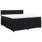 Preview: Boxspringbett mit Matratze Schwarz 180x200 cm Samt