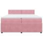 Preview: Boxspringbett mit Matratze Rosa 200x200 cm Samt