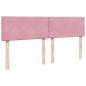 Preview: Boxspringbett mit Matratze Rosa 200x200 cm Samt